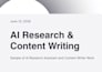 research ai and technology topics